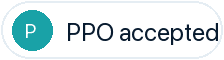 PPO plans accepted footer badge